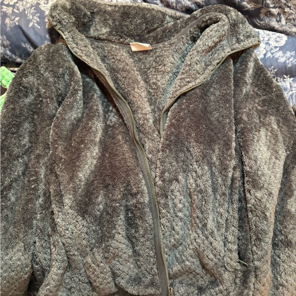 Columbia Gray Fleece Jacket - Picture 3 of 4